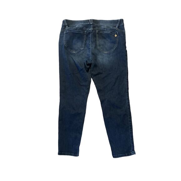 Women 14 Democracy "Ab"Solution Jeans Denim Pants Ankle Skimmer Indigo Skinny - Picture 4 of 5